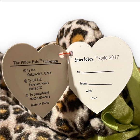Vintage 1996 Ty Pillow Pals Collection Speckles The Leopard 13” - Picture 3 of 5